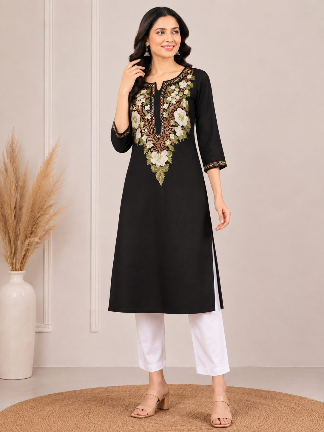 Black cotton kurti