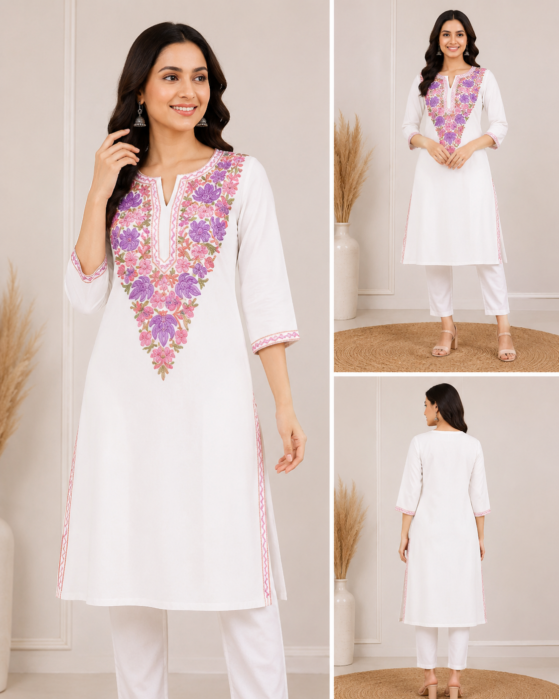 White cotton kurti
