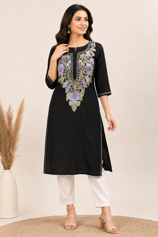 Black cotton kurti