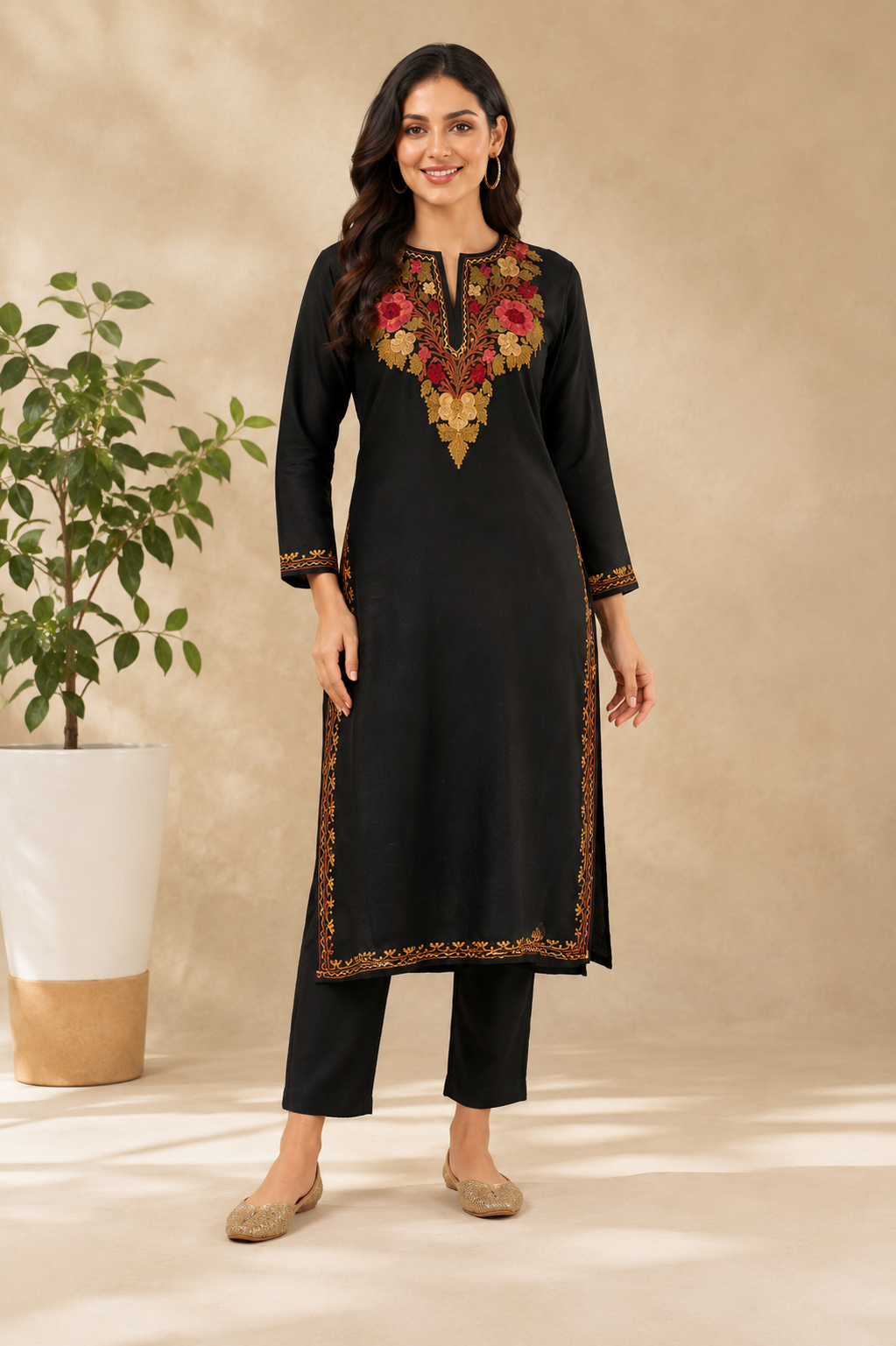 Black cotton kurti