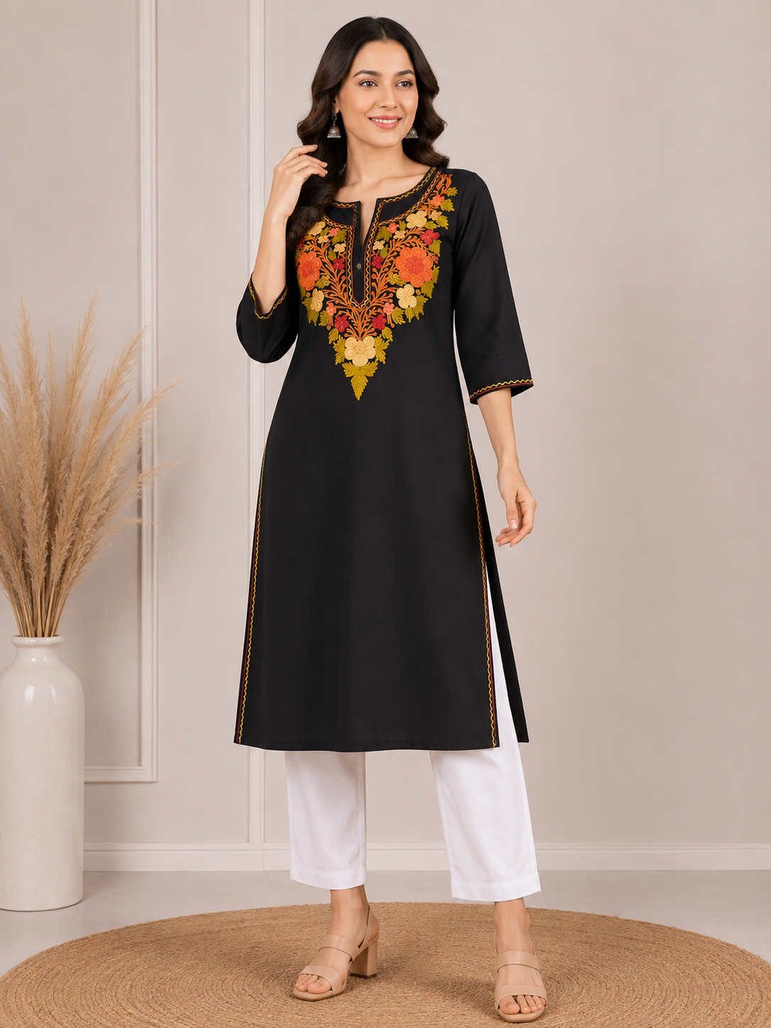 Black cotton kurti