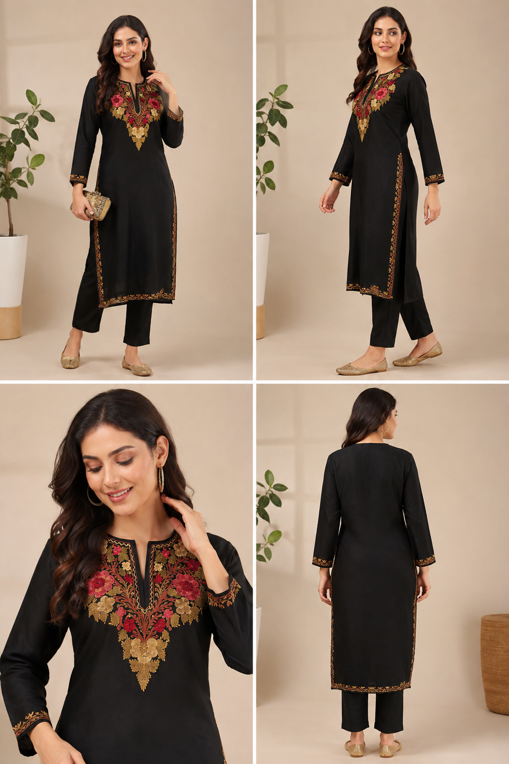 Black cotton kurti